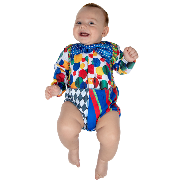 Pañalero sublimada 3D Payaso bebé Rev Payasito/de colores/body niño