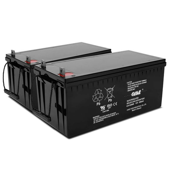 Casil Deep Cycle Agm Replacment Battery 12 Volt 200AH for RV Solar Marine and Off-Grid Applications 2 Pack