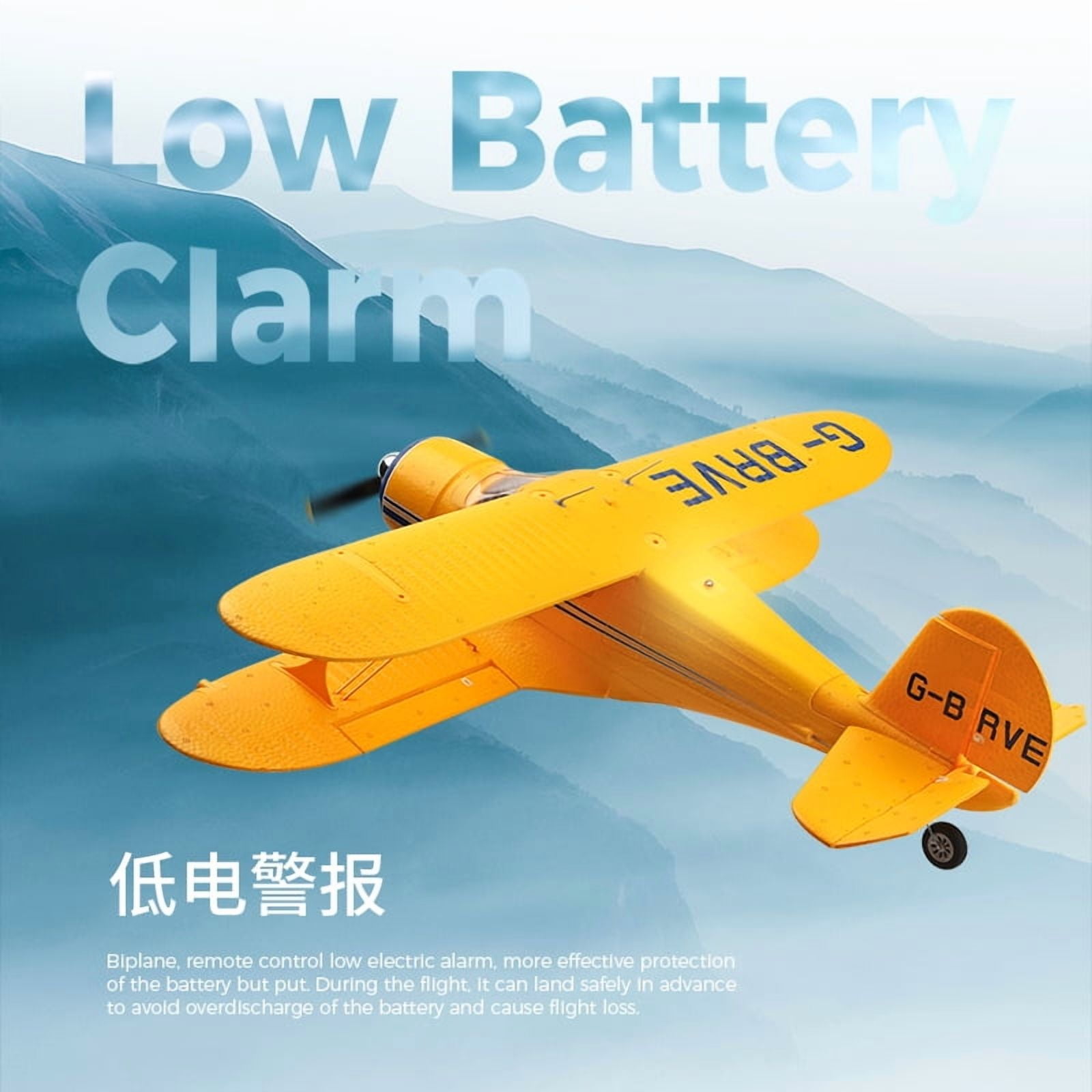 WLtoys A300 Beech D17S RC Plane, 3D/6G Mode, Strong Motor, Durable EPP - for Day & Night Flight Fun