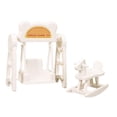 thumbnail image 1 of arctrm 1/12 Swing and Rocking Horse Toy Mini Playground Equipment Toy Pretend Fairy for white, 1 of 10