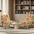 thumbnail image 4 of HELLHERO Rose Armless Accent Chair Protector, Anti Scratch Dustproof Slipper Chair Slipcover for Restaurant Living Room, 4 of 8