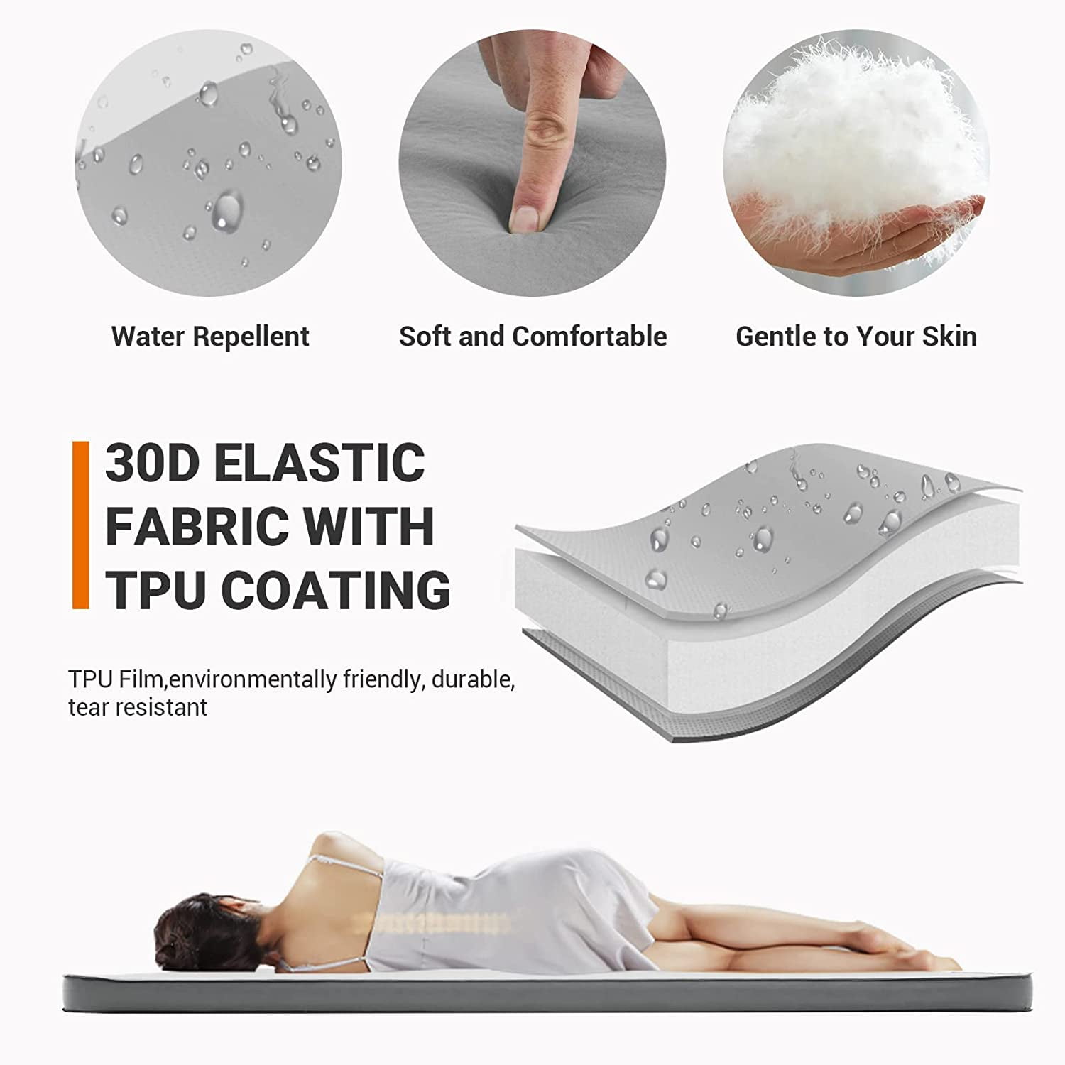 KingCamp Pro 3D Double Self-Inflating Sleeping Pad 9.5 R Value Air Mattress for Camping Lightweight & Waterproof Portable 3-Inch Inflatable Pad for Backpacking and Travel, 79.1″ x 50.3″ x 3.0″, Grey Sansujyuku sansujyuku.com