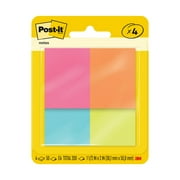 Post-it Notes, 1 3/8 in x 1 7/8 in, Poptimistic, 4 Pads
