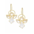 thumbnail image 1 of Aretes COLGANTES Casa del Anillo Ángel Zirconias Oro Sólido 10K Amarillo, 1 of 4