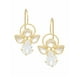 thumbnail image 1 of Aretes COLGANTES Casa del Anillo Ángel Zirconias Oro Sólido 10K Amarillo, 1 of 4