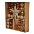 thumbnail image 4 of Nearly Natural Gold Plastic Holiday Christmas Lux Shatterproof Ornament Set, 40 Count, 4 of 5