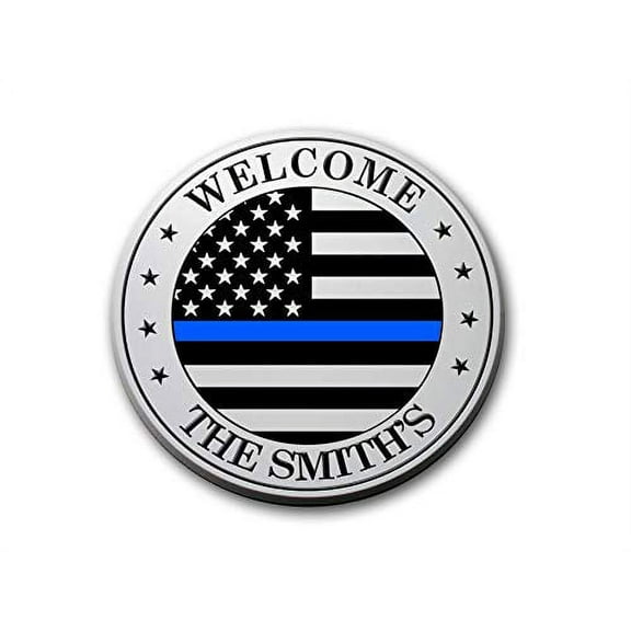 Curb-N-Sign Thin Blue Line House Plaque
