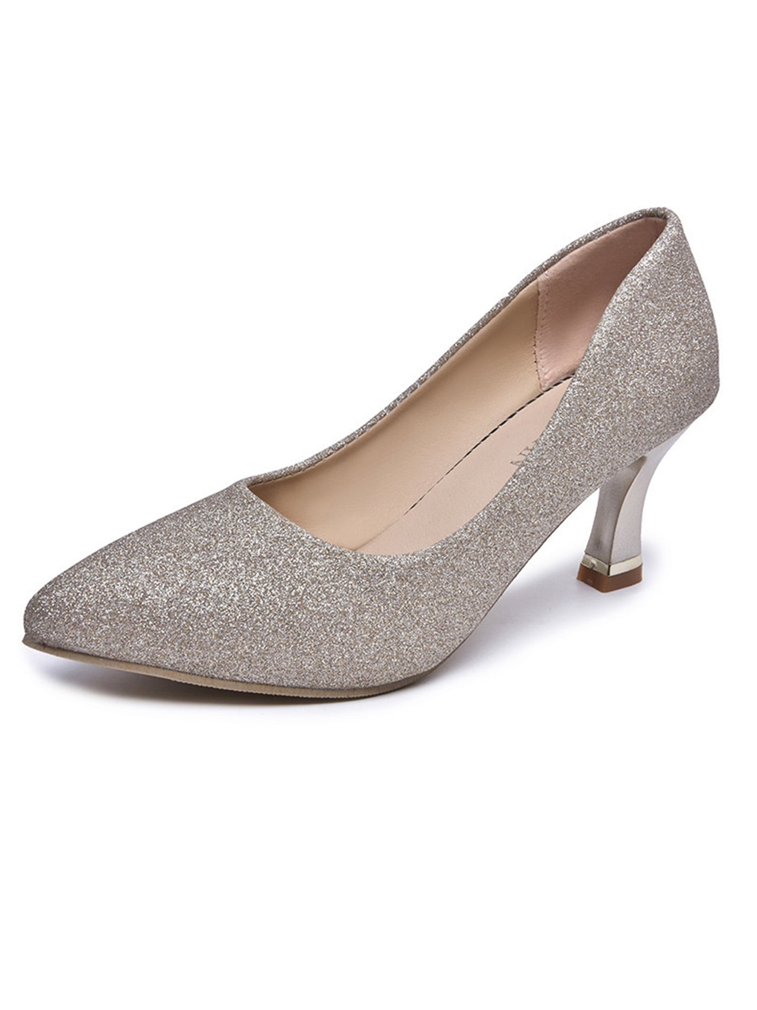 Ladies silver court shoes Clearance