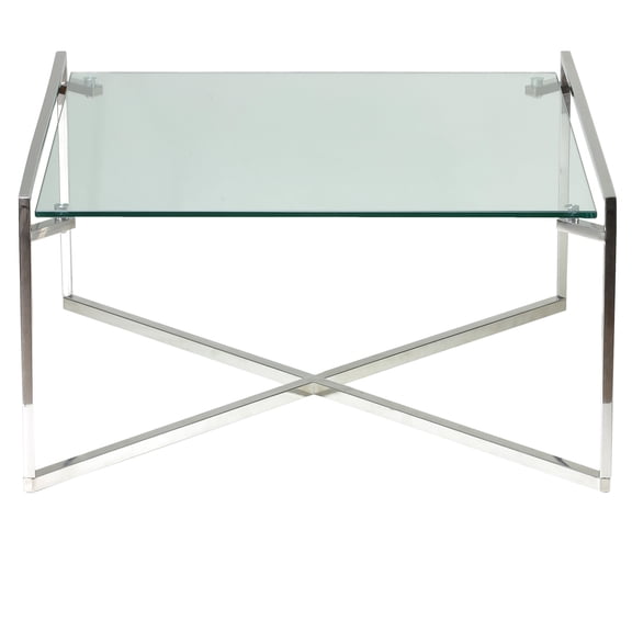 Cortesi Home  Celia Glass Coffee Table, 30"