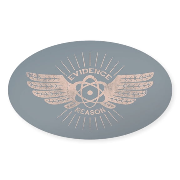 CafePress - Winged Atom - Sticker (Oval)