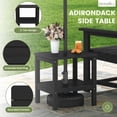 thumbnail image 6 of SERWALL 3 Piece Patio Bistro Set, All-Weather HDPE Outdoor Furniture with 2 Chairs & Side Table for Porch, Balcony & Deck, Black, 6 of 9