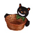 thumbnail image 2 of Cesta tejida con forma de figura de Halloween, organizador de escritorio, práctica cesta para bocadillos y dulces, cesta de almacenamiento para mesa Negro, 2 of 8
