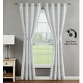 thumbnail image 3 of Creative Home Ideas Contemporary, Modern 2 Piece Jacquard Light Filtering Curtain Set, 3 of 13