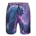 thumbnail image 3 of Cauagu Mystical White gorilla Jungle Print Men's Swim Trunks,Hawaiian Bathing Suit Swimsuits Beach Shorts with Pockets for Men Quick Dry Swimming Board Shorts-Medium, 3 of 6