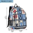 thumbnail image 2 of FORMRS Unisex School Backpack 17" Student Travel Bag with Laptop Compartment, Black Cats and Hearts, 2 of 7