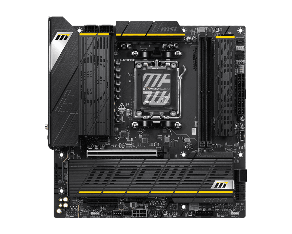 MSI B850MPOWER AM5 AMD B850 PCIe 5.0/4.0 USB 20/10/5Gbps Type C/A Wi-Fi 7 Micro-ATX Motherboard
