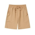 thumbnail image 4 of Men's Shorts Elastic Waist Big And Tall Casual And Fashionable Solid Color Drawstring Elastic Waist Shorts, 4 of 9