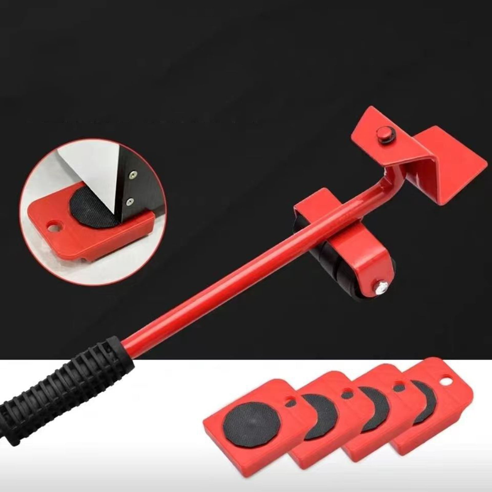 Callipe 1 Set Furniture Mover with 8 Wheels Heavy Duty Furniture Lifter Strong Load Bearing Appliance Roller Furniture Moving Dolly Slider Tools