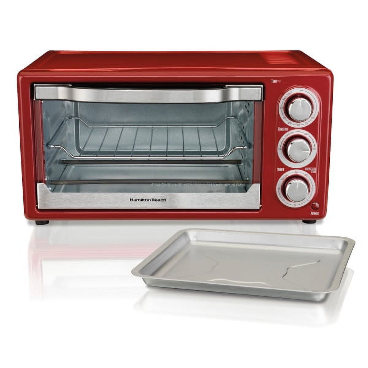 Hamilton Beach 6 Slice Toaster Convection/Broiler Oven | Red Model# 31514 - image 5 of 6