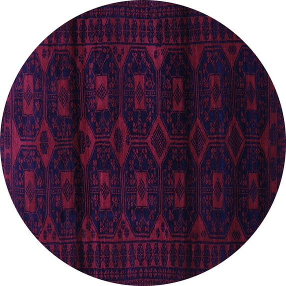 Ahgly Company Indoor Round Persian Purple Traditional Area Rugs, 8' Round