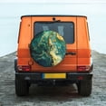 thumbnail image 2 of Fotbe Turquoise Golden Swirl Spare Tire Cover Thickening Universal Fit for Jeep, Trailer, RV, SUV, Truck, Tough Tire Wheel Soft Cover-14 inch, 2 of 8