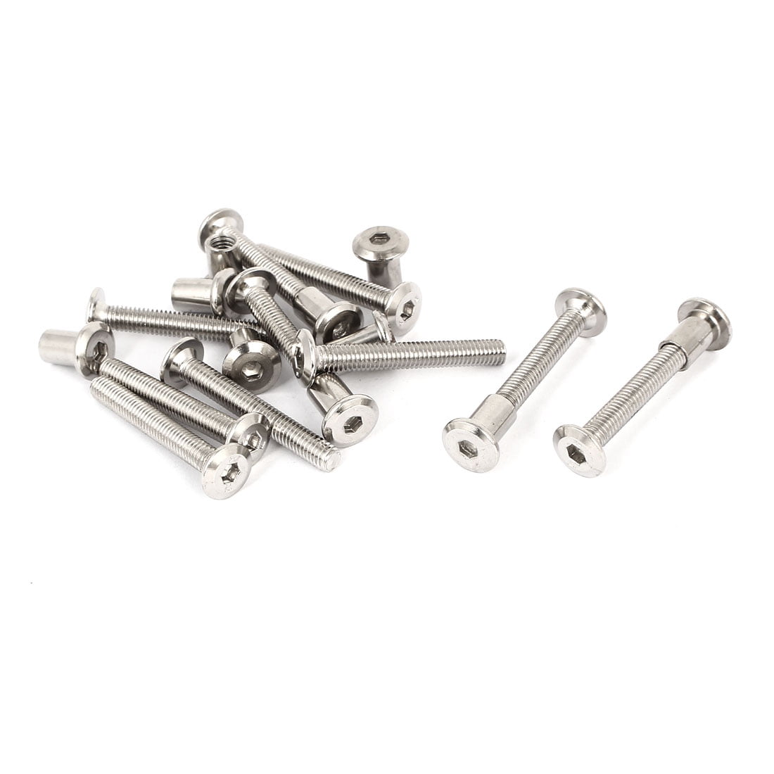 Uxcell M6 x 45mm Hex Socket Head Nut Countersunk Screw Bolt Fasteners