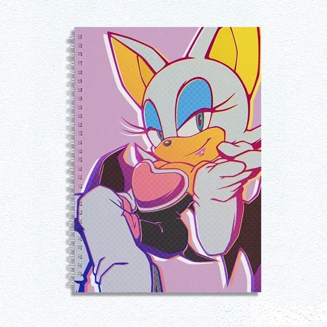 Nuevo cuaderno de dibujos animados Sonic The Hedgehog, periférico creativo de alto valor, B5/A4/8K, cuaderno de dibujo grueso, papelería para estudiantes