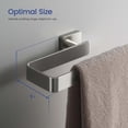 thumbnail image 5 of KIBI Blaze 10 inch Hand Towel Bar Bathroom Towel Holder Solid Brass Wall Mounted Modern Bathroom Towel Bar (Brushed Nickel) (KBA16), 5 of 9