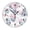 Fclock016, variant on YladaFaie Flamingo Round Wall Clock, 10 Inch Watermelon Battery Operated Analog Quiet Round Desk Clock,Flamingo Beach Decorative Haning Clock for Home,Kitchen,Office,School,Bathroom