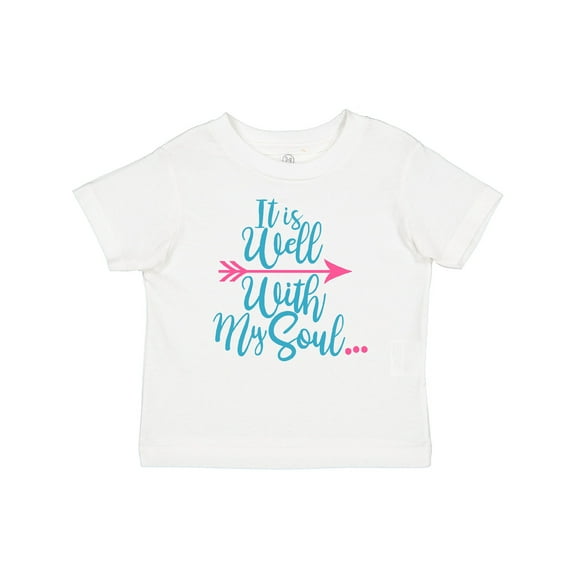 Inktastic It Is Well with my Soul Pink Arrow Boys or Girls Baby T-Shirt