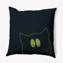 16" x 16" Simply Daisy Halloween Cat Eyes Polyester Accent Pillow, Black Qty 1