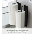 thumbnail image 6 of Yamazaki Home  Magnetic Paper Towel Holder, Steel, Holds 2.2 lbs - L 2.95 x W 3.15 x H  11.42 inches Black, 6 of 7