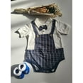 thumbnail image 2 of Global trend llc Gentleman Bowtie Romper Infant Baby Boys Formal soft Suit | Bodysuit Rompers 2pcs Outfit Set, 2 of 2