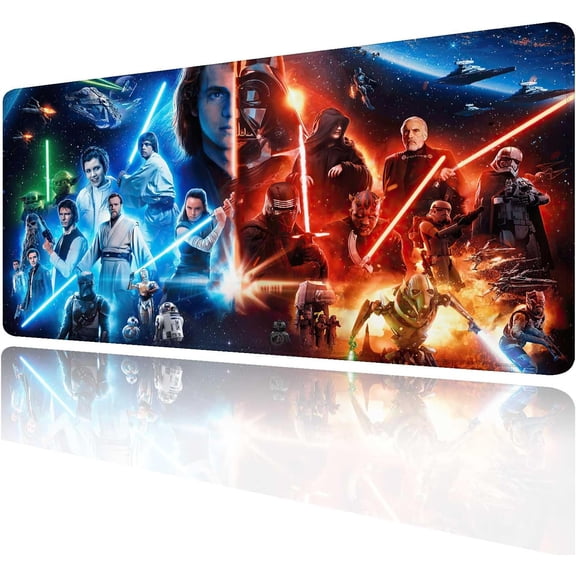 Large Extended Gaming Mouse Pad XXL Non-Slip Rubber Desk Pad with Stitched Edges 31.5×15.7 Inch