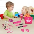 thumbnail image 6 of Kids Hairdressing Play Set - Educational Pretend Play Barber Kit with Accessories, Girl Jewelry Handbag Barber Store Combing Set, 6 of 6