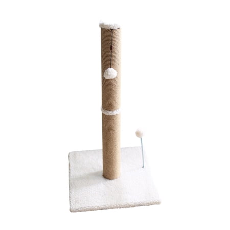 Cat Craft 30 inch Jute Scratching Post (Beige Fleece 16x16 Base)