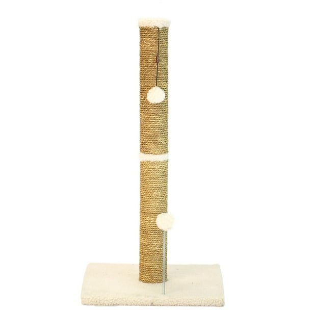 Cat Craft 30 inch Jute Scratching Post (Beige Fleece 16x16 Base)