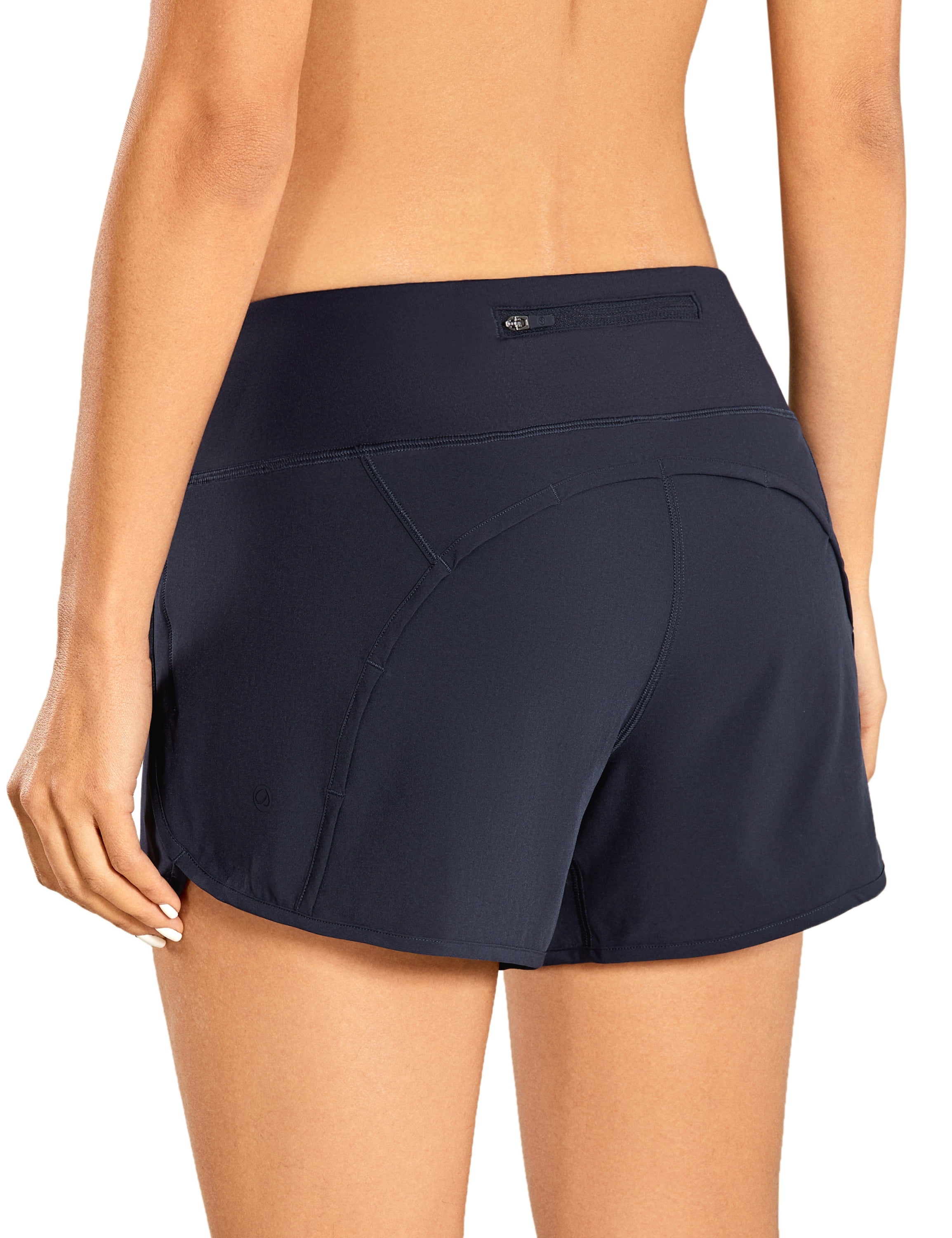 2.5 Inches CRZ YOGA Womens Medium Rise Relaxed Fit Sports Shorts with Pockets 