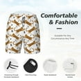thumbnail image 4 of Kdxio Leopard Print Print Men's Swim Trunks with Compression Liner 7 Inch Inseam Quick Dry Swim Shorts, 4 of 7