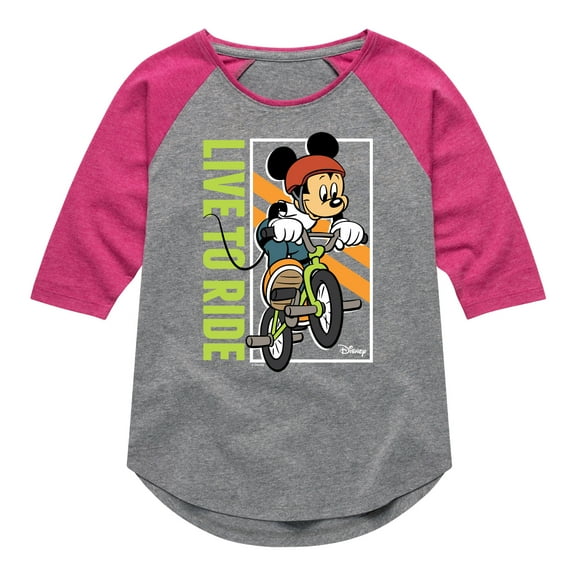 Disney - Ride It Out - Toddler And Youth Girls Raglan Graphic T-Shirt