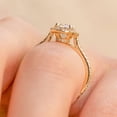 thumbnail image 5 of solitaire jewels Dianty 1CT Oval Moissanite Hidden Halo Engagement Ring For Women, 14K Yellow Gold, 5 of 7