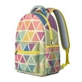 thumbnail image 2 of Geometric Shapes Textured Print Backpack, Laptop Bookbag for School College Work, Large Capacity Daypack with Pockets, Ideal Gift for College Students, 2 of 6