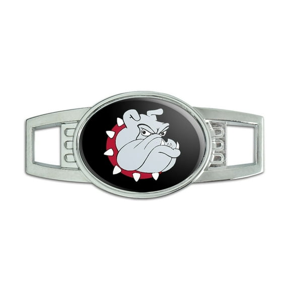 Bulldog Dog Oval Slide Shoe Charm