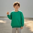 thumbnail image 4 of Boys Sweatsuit Long Sleeve Girls Green Sweatshirt Crewneck Sweatshirts Pullover Tops Warm Fall Winter Clothes Girl Clothes 1-2 Years Boys Girls Fashion, 4 of 4
