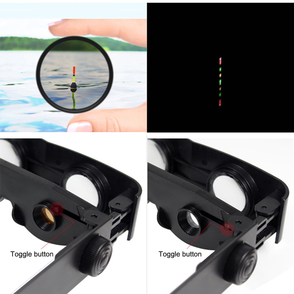 Portable Fishing Telescope Glasses Style Binoculars 6X Magnifier Adjustable 