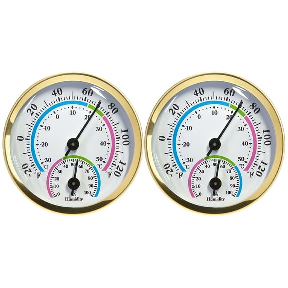 2pcs Indoor Outdoor Thermometer and Hygrometer Set for Garden Patio Weather Monitoring Accurate Temperature Humidity