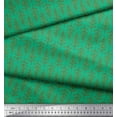 thumbnail image 2 of Soimoi Green Rayon Fabric Mimosa Pudica Leaves Print Fabric by the Yard 58 Inch Wide, 2 of 3
