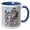 Blue/White, variant on 3drose, Old Church of Concarneau Along Rue Turenne, Brittany, France, 11oz Two-tone Yellow Mug