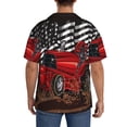 thumbnail image 3 of Fotbe tractor Camisa Estampada de Manga Corta para Hombre, Casual de Verano, Estilo Playero, Sin Arrugas-XX-Large, 3 of 5
