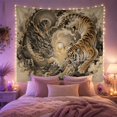 thumbnail image 2 of Moon Stars Dynamic with Mythical Creatures Facing Each, Mystical Fantasy for Space Lovers, Galaxy Room Decor, Housewarming Gift, Tapestry Wall Hanging for Bedroom and Dorm, 2 of 7